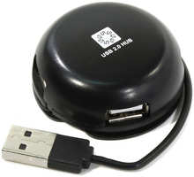 4-port USB2.0 Hub 5bites HB24-200BK