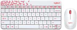 Клавиатура+мышь Logitech Wireless Combo MK240 White / Red (920-008212)