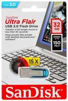 USB Flash накопитель 32GB Sandisk Cruzer Ultra Flair ( SDCZ73-032G-G46B ) USB3.0 Синий