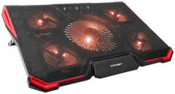 Подставка охлажд. Crown CMLS-k330 для ноутбука до 19″, 1 вен. 140 мм, 4 вен. 80 мм, LED подсветка