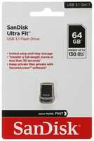 USB Flash накопитель 64GB SanDisk Ultra Fit (SDCZ430-064G-G46) USB 3.0 Черный