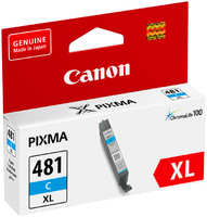 Картридж Canon CLI-481C XL для TS6140, TR7540, TR8540, TS8140, TS9140. Голубой (2044C001)