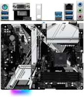Материнская плата ASRock B550 Pro4 Socket-AM4 AMD B550 4xDDR4, 6xSATA3, RAID, 2xM.2, 2xPCI-E16x, 5xUSB3.2, 1xUSB3.2 Type C, D-Sub, HDMI, Glan, ATX Ret
