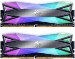 Модуль памяти DIMM 32Gb 2х16Gb DDR4 PC25600 3200MHz ADATA XPG Spectrix D60G RGB Grey (AX4U320016G16A-DT60)