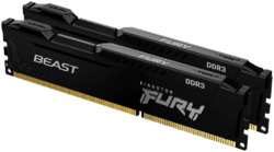 Модуль памяти DIMM 16Gb 2x8Gb KIT DDR3 PC15000 1866MHz Kingston Fury Beast Black (KF318C10BBK2 / 16) (KF318C10BBK2/16)
