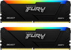 Модуль памяти DIMM 32Gb 2х16Gb DDR4 PC28800 3600MHz Kingston Fury Beast RGB Black (KF436C18BB2AK2 / 32) (KF436C18BB2AK2/32)