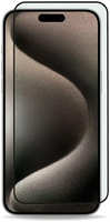 Защитное стекло для Apple iPhone 15 Pro Max ZibelinoTG 3D, на весь экран, с черной рамкой (ZTG-3D-APL-15PRO-MAX-BLK)