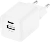 Сетевое зарядное устройство uBear Bridge 30W USB A + Type-C белое (WC26WHPD30-AC)