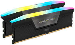Модуль памяти DIMM 64Gb 2х32Gb DDR5 PC51200 6400MHz Corsair Vengeance RGB Black (CMH64GX5M2B6400C32)