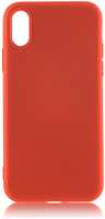 Чехол для Apple iPhone Xs Brosco Softrubber\Soft-touch, накладка, красный (IPX/XS-NSRB-RED)