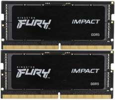 Модуль памяти SO-DIMM DDR5 32Gb (2x16Gb) PC51200 6400Mhz Kingston Fury Impact (KF564S38IBK2-32)