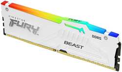 Модуль памяти DIMM 16Gb DDR5 PC48000 6000MHz Kingston Fury Beast RGB White (KF560C40BWA / 16) (KF560C40BWA-16)