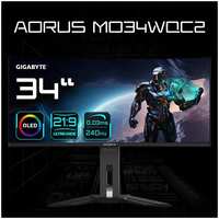 Монитор 34″Gigabyte MO34WQC2 OLED 3440x1440 0.03ms HDMI, DisplayPort, USB Type-C