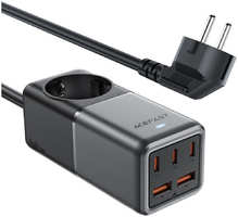 Сетевое зарядное устройство Acefast Z2 PD75W GaN 3 x USB-C + 2 x USB-A Charging Adapter Черный (AF-Z2-GY)