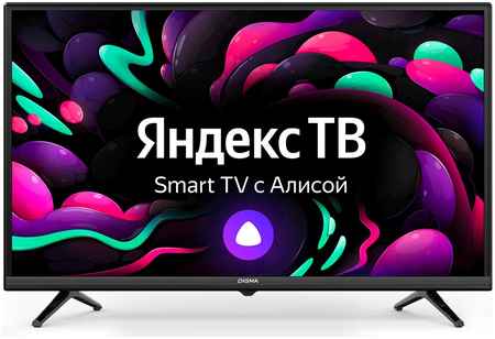 Телевизор DIGMA 32″ LED, FHD, Smart TV (Яндекс.ТВ), Звук (16 Вт (2x8 Вт)), 2xHDMI, 1xUSB, 1xRJ-45, DM-LED32SBB35