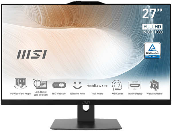 Моноблок AIO MSI Modern AM272P 12M-257XRU 9S6-AF8211-657 (27″, Core i7 1260P, 16Gb/ SSD 512Gb, Iris Xe Graphics eligible)