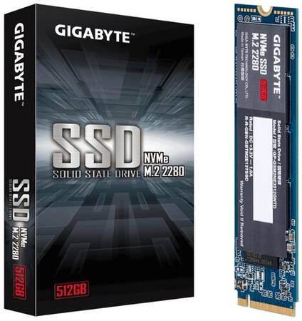 Твердотельный накопитель GIGABYTE 512 ГБ M.2 GP-GSM2NE3512GNTD