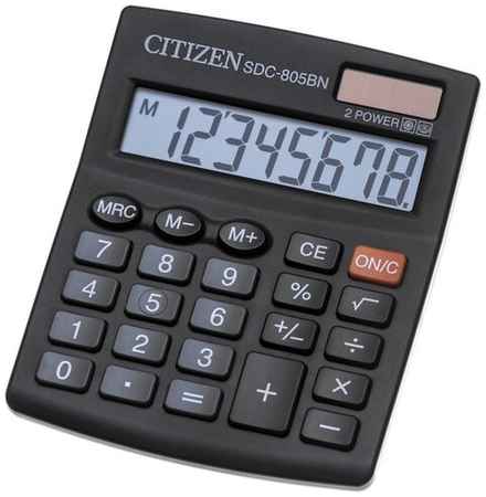 Калькулятор бухгалтерский CITIZEN SDC-805BN, черный 19001436808