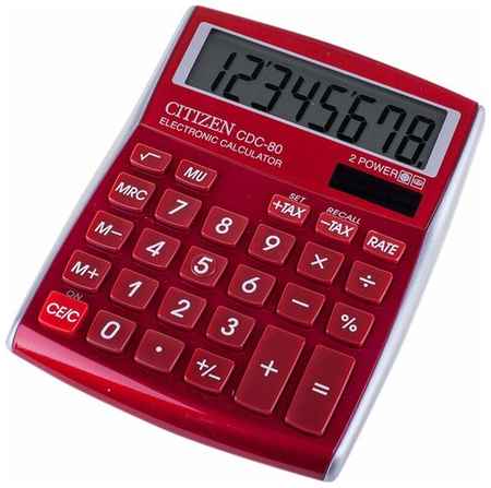 Калькулятор бухгалтерский CITIZEN CDC-80, черный 19001844413
