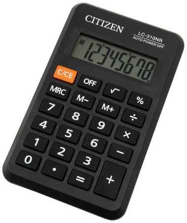 Калькулятор карманный CITIZEN LC-310NR, черный 19001844642