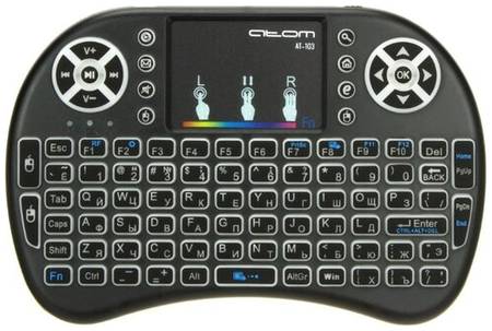 Беспроводная клавиатура ATOMevolution AT-103 черный, английская/русская (ISO), 1 шт 19004253829