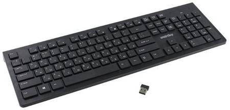 Беспроводная клавиатура SmartBuy SBK-206AG-K Black USB черный, английская/русская (ISO), 1 шт 19004700717