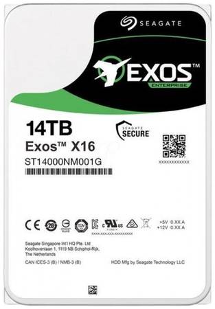 Жесткий диск Seagate Exos X16 14 ТБ ST14000NM001G 19007251444