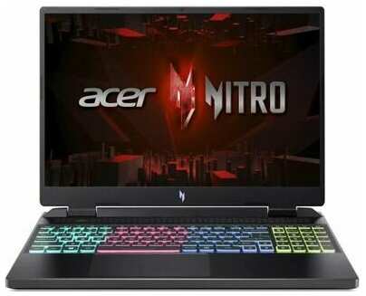 Ноутбук Acer Nitro 16 AN16-41-R5H9 16″ WUXGA IPS/AMD Ryzen 5 7640HS/16GB/1TB SSD/GeForce RTX 4050 6Gb/NoOS/RUSKB/черный (NH. QLKCD.002) 1901273022