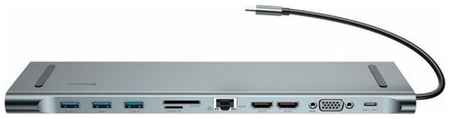 USB-концентратор Baseus Enjoyment Series Type-C Notebook HUB (CATSX-G0G), разъемов: 11, dark gray 19013785503
