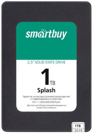 Твердотельный накопитель SmartBuy Splash 1 ТБ SATA Splash (2019) 1 TB (SBSSD-001TT-MX902-25S3) 19018510620