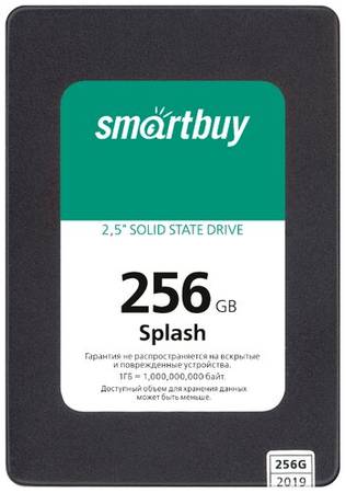 Твердотельный накопитель SmartBuy Splash 256 ГБ SATA Splash (2019) 256 GB (SBSSD-256GT-MX902-25S3) 19018510621