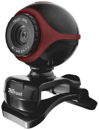 Веб-камера Trust Exis Webcam, черно-серебристый 190329825