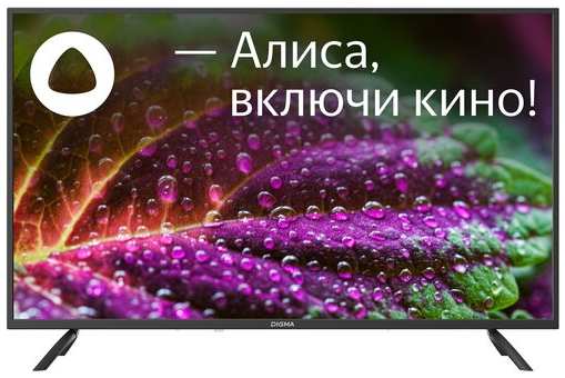 Телевизор LED Digma 43″ DM-LED43UBB31 Яндекс. ТВ 4K Ultra HD 60Hz DVB-T DVB-T2 DVB-C DVB-S DVB-S2 USB WiFi Smart TV