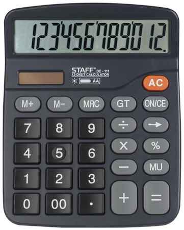Калькулятор бухгалтерский STAFF PLUS DC-111, черный 19066279451