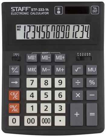 Калькулятор настольный STAFF PLUS STF-333 (200x154 мм), 14 разрядов, двойное питание, 250416 19067439445