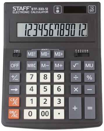 Калькулятор бухгалтерский STAFF Plus STF-333-12, черно-синий, 3 шт 19067456886