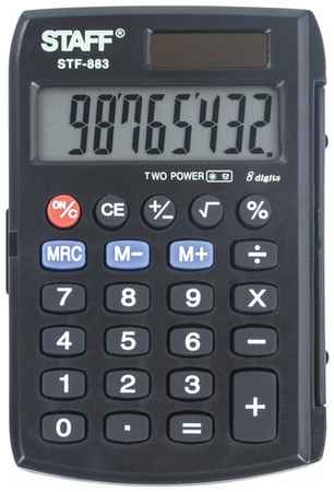 Калькулятор карманный STAFF STF-883, черный 19068065431