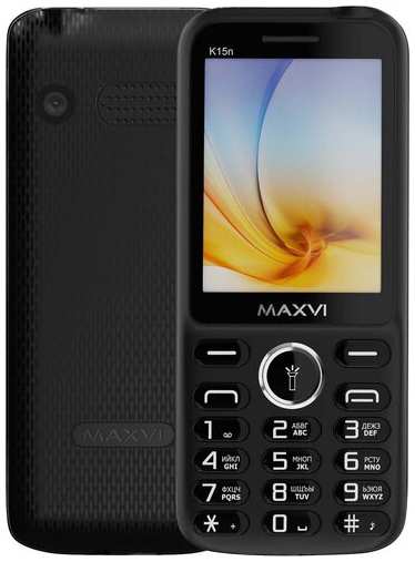 Телефон MAXVI K15n, 2 SIM, черный 19080872834