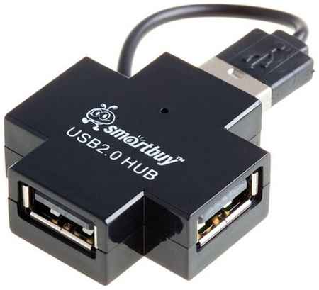 USB - Xaб Smartbuy 4 порта, чёрный (SBHA-6900-K) (1/5) 19090207641