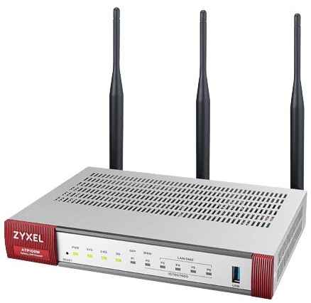 Wi-Fi беспроводной межсетевой экран ZYXEL ZyWALL ATP100W, белый/черный/красный 19092621488