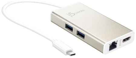 Мульти-переходник j5create USB-C с HDMI/Ethernet/USB 3.0 Type-A/PD 2.0 19099139434
