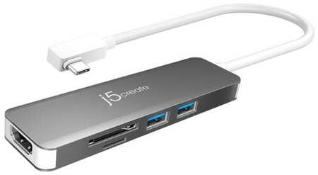 Мульти-переходник j5create USB-C 3.1 с супер высокой скоростью. Порты: HDMI, SD, microSD, 2 x USB-A 3.1 19099139438