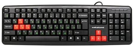 Клавиатура NAKATOMI KN-02U Black-Red USB черный/красный 19125374432