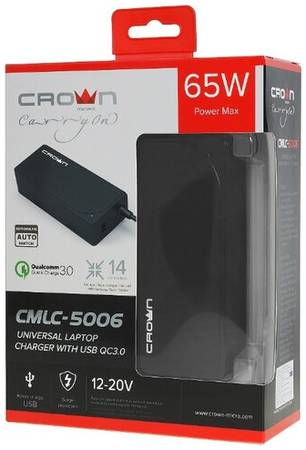 Блок питания CROWN MICRO CMLC-5006 для ноутбуков универсальный 19180327685