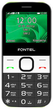 Телефон Fontel SP230, 2 SIM, черный 1918657109