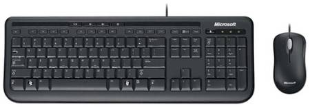 Комплект клавиатура + мышь Microsoft Wired Desktop 600 USB, английская/русская