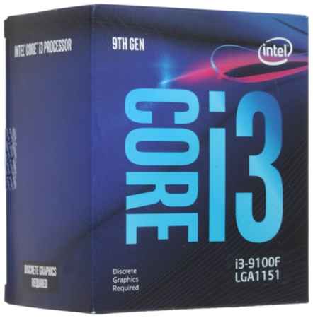 Процессор Intel Core i3-9100F LGA1151 v2, 4 x 3600 МГц, OEM 19204531264