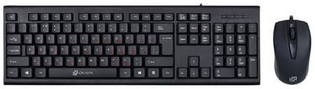 Комплект клавиатура + мышь OKLICK 630M, черный, английская/русская 19220356361