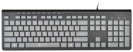 Клавиатура OKLICK 480M Multimedia Keyboard Black-Grey USB серый/черный, английская/русская (ANSI) 19220358490