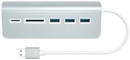 USB-концентратор Satechi Aluminum USB 3.0 Hub & Card Reader, разъемов: 3, Silver 1922355319